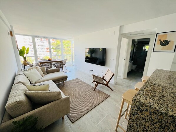 Living area - Modern, cozy, bright apartment in San Juan, Alicante (Alacant)