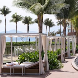 Outdoor pool, open 9:00 AM to 6:00 PM, free cabanas, pool umbrellas