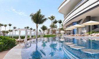 Outdoor pool, open 9:00 AM to 6:00 PM, free cabanas, pool umbrellas