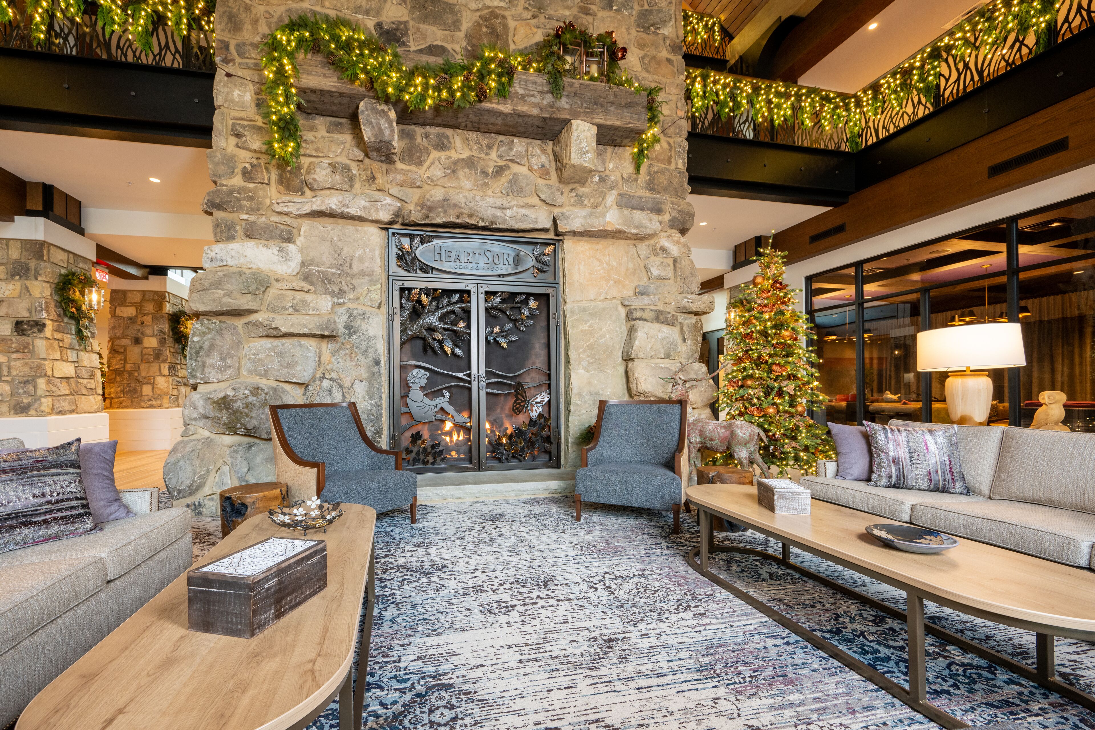 Siddeområde i lobbyen