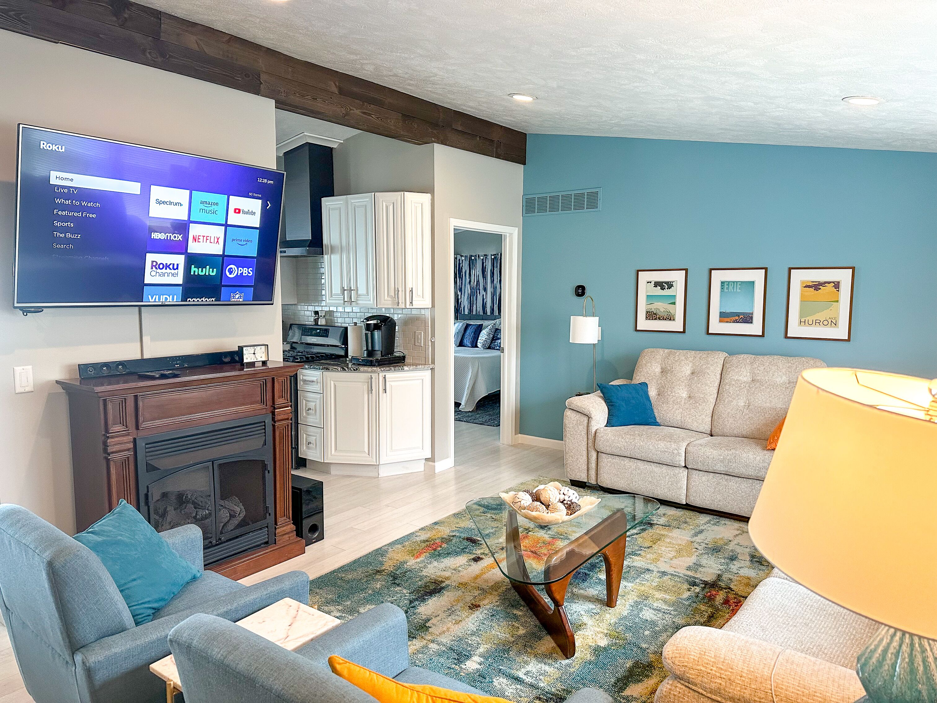 Modern Lake Front Getaway Sleeps 10!