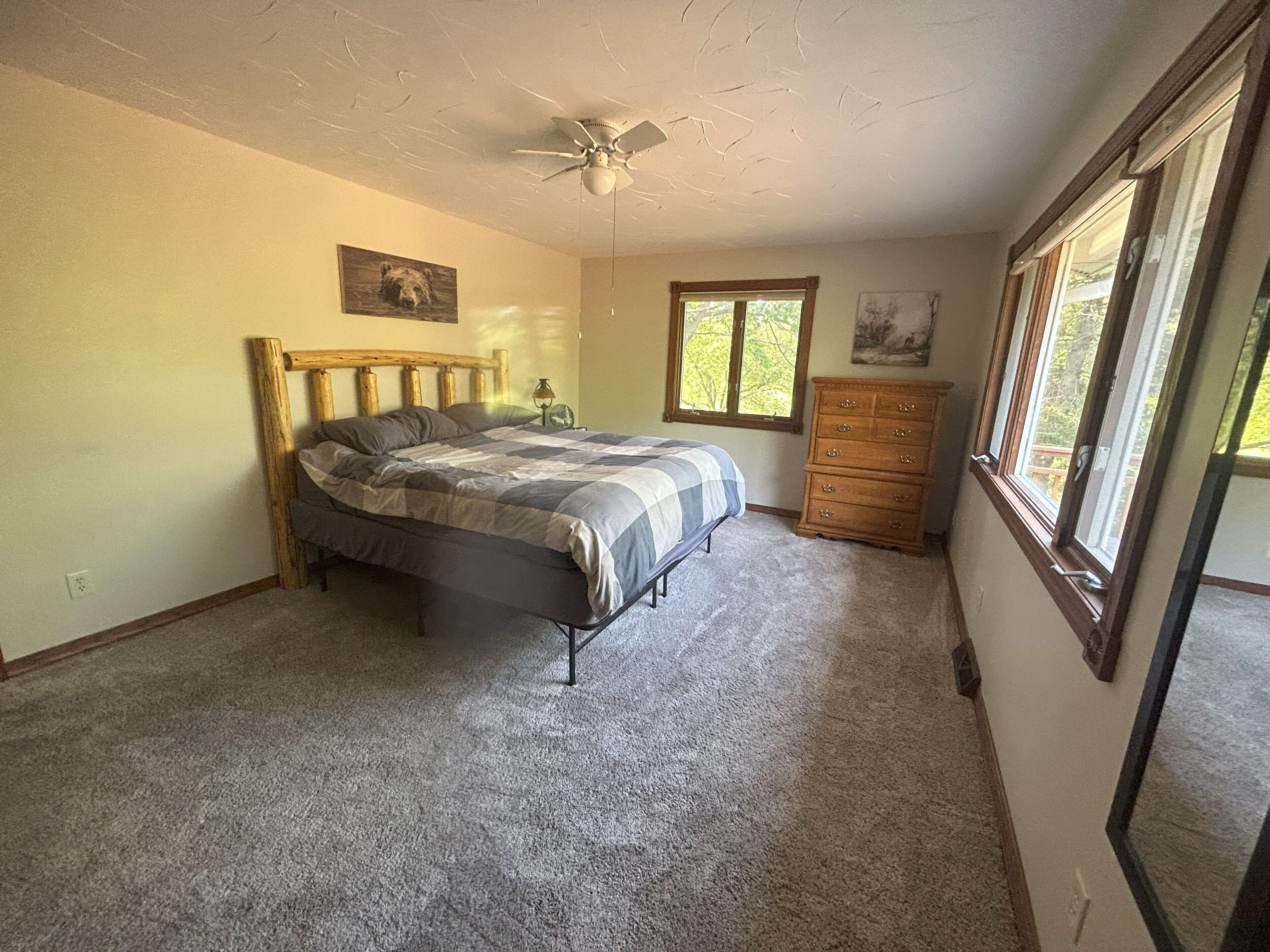 Peaceful riverside retreat nestled along the picturesque Wolf River