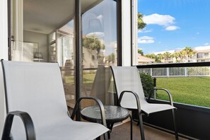 Terrace/patio - Ocean Village Club Condo•1st Floor•Heated Pool•Tennis•Newly Updated•Beach Access (St. Augustine Beach)