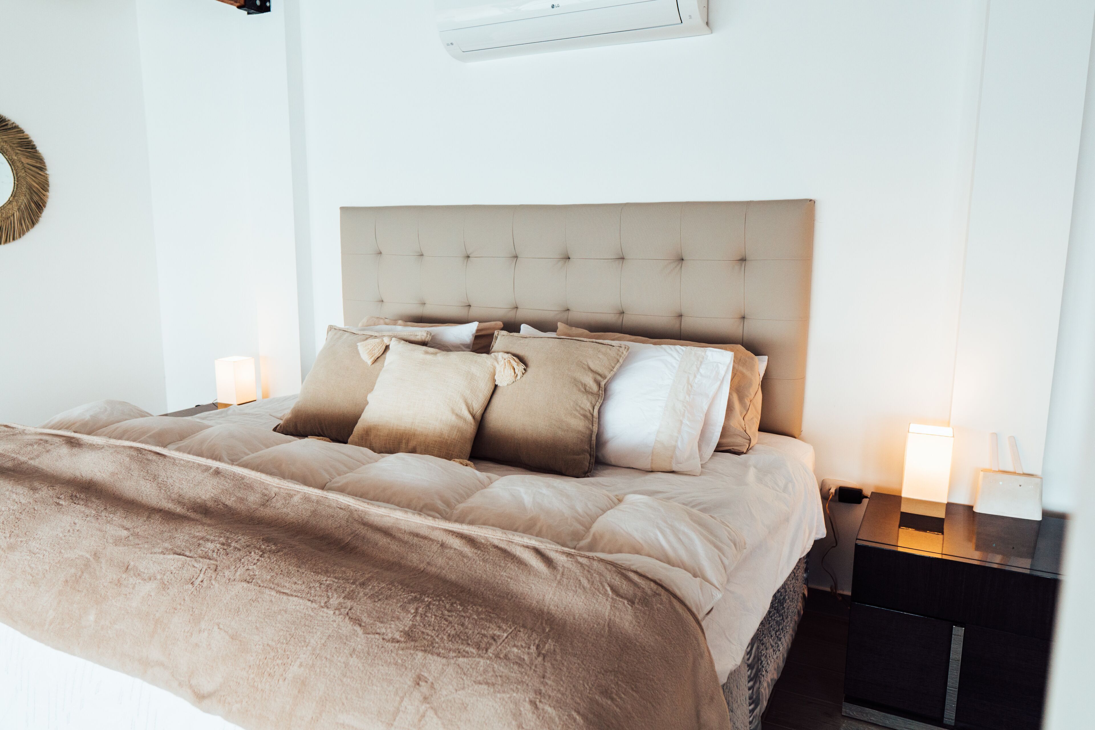 Premium bedding, down duvets, individually decorated
