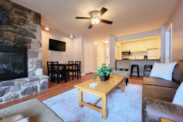 Smart-tv och eldstad