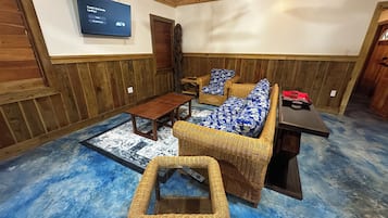 Cabaña familiar | Área de sala de estar