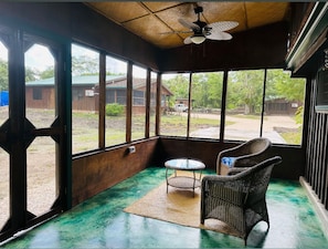 Economy Cabin | Terrace/patio - Howler Landing Vacation Rental (Bermudian Landing)