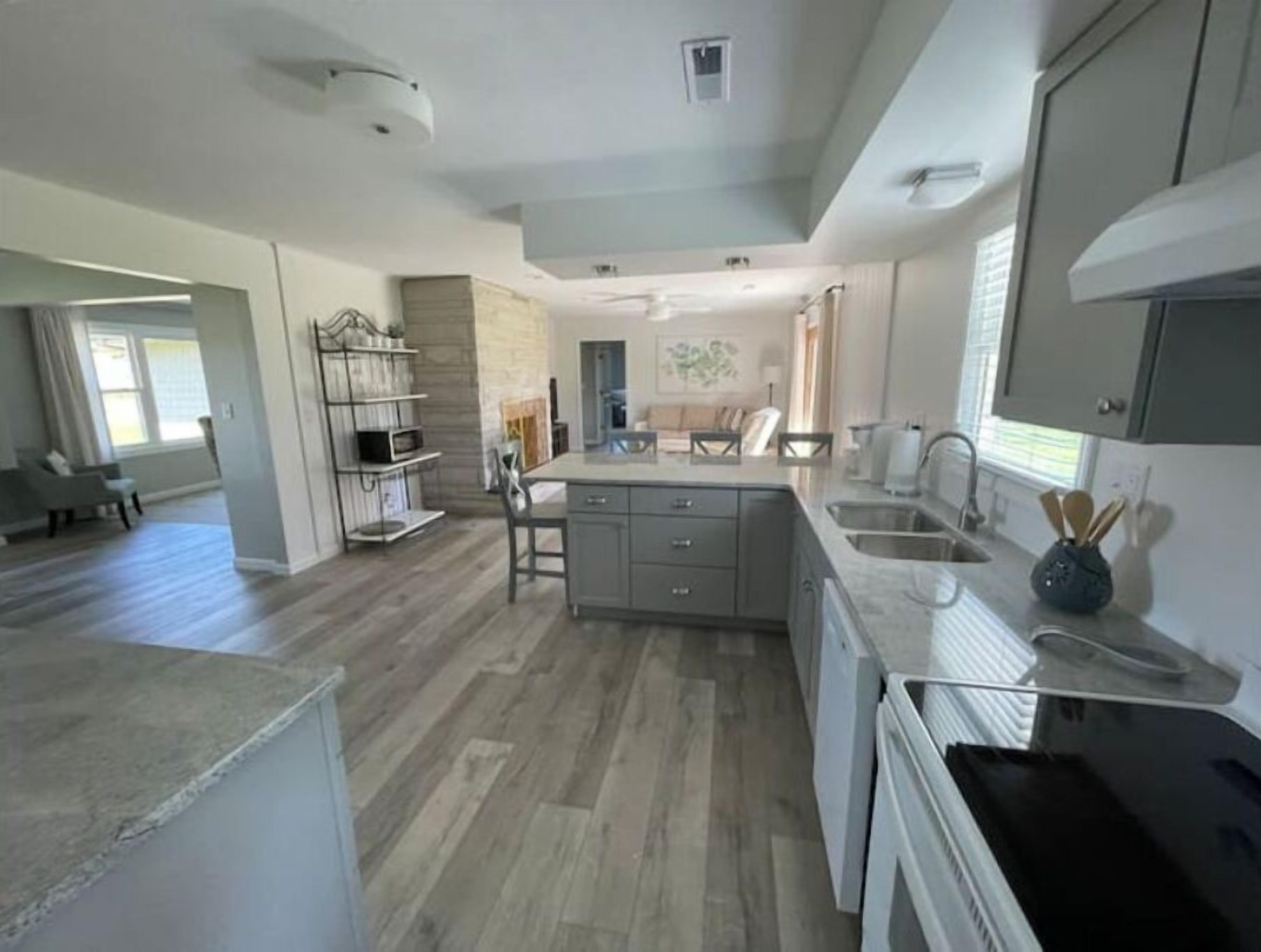 The bright, open-space layout makes for a welcoming stay. 
