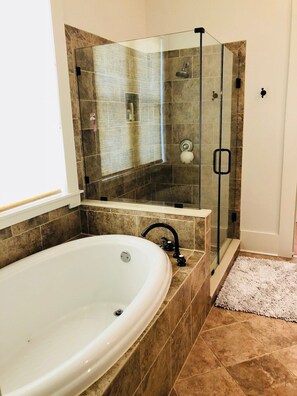 Hair dryer, towels
