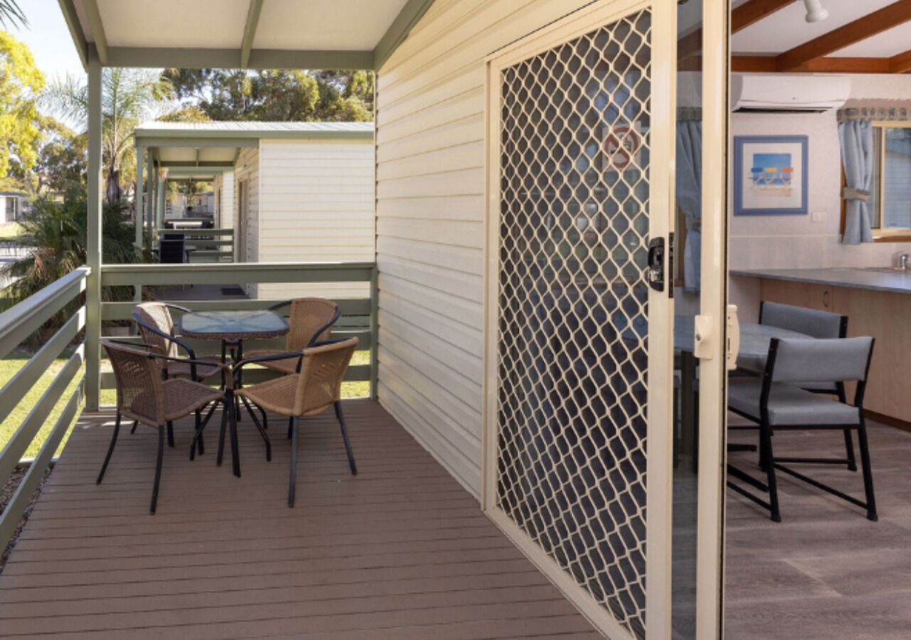 Spa Cabin - Sleeps 4 | Terrace/patio