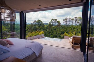 Deluxe Villa, 1 Bedroom, Private Pool, Mountain View | 1 bedroom, Egyptian cotton sheets, premium bedding, down comforters