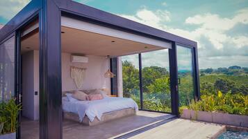 Deluxe Villa, 1 Bedroom, Private Pool, Mountain View | 1 bedroom, Egyptian cotton sheets, premium bedding, down duvets