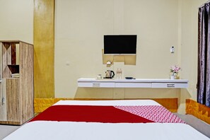 Standard dubbelrum | Arbetsyta för laptop, gratis wi-fi och sängkläder