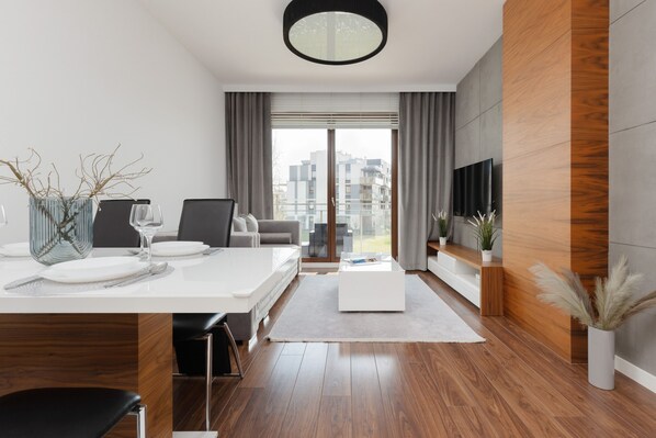 Apartment, 2 Bedrooms, Balcony | Living room - Glamorous Apartment Wilanow by Renters (Warsaw)