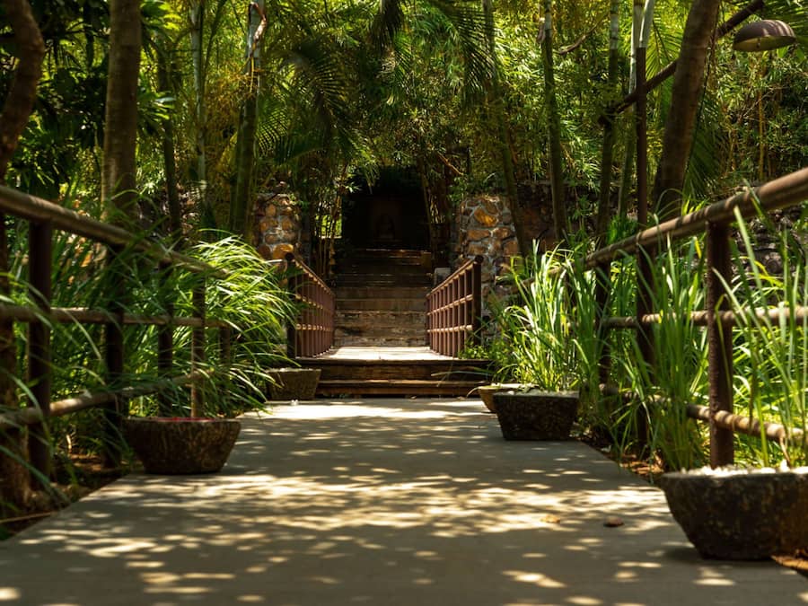 Outdoor banquet area
