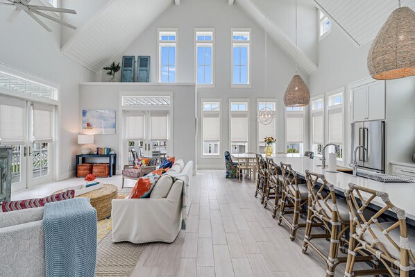 Smart TV, DVD player, books, video library