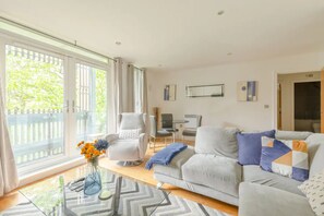 Basic Apartment, 2 Double Beds | Living area | TV