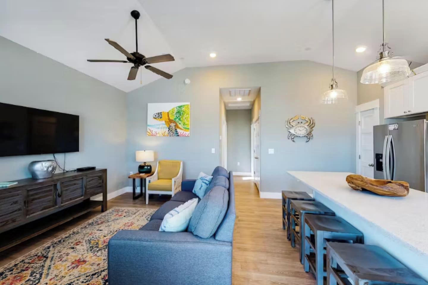 Open-concept living space