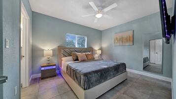 8 bedrooms, iron/ironing board, travel cot, WiFi