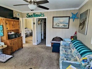 Living area - Beach Bungalow on a Budget (Surf City)