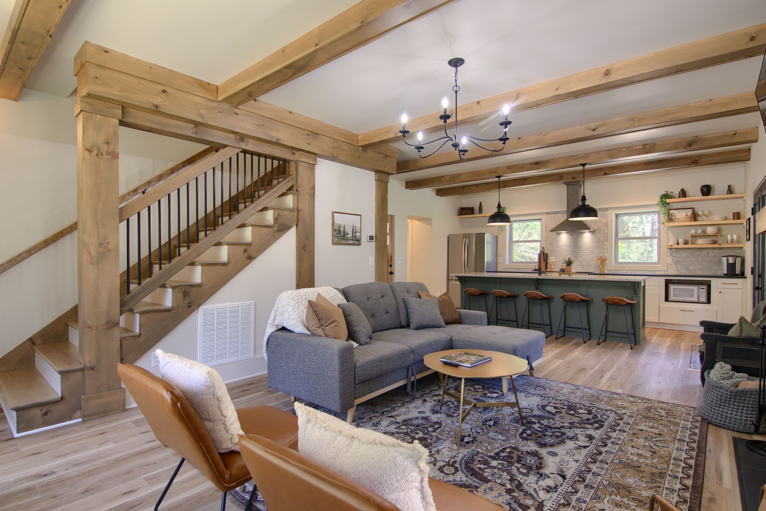 Brand new modern farmhouse close to Pisgah and Dupont Forest. 