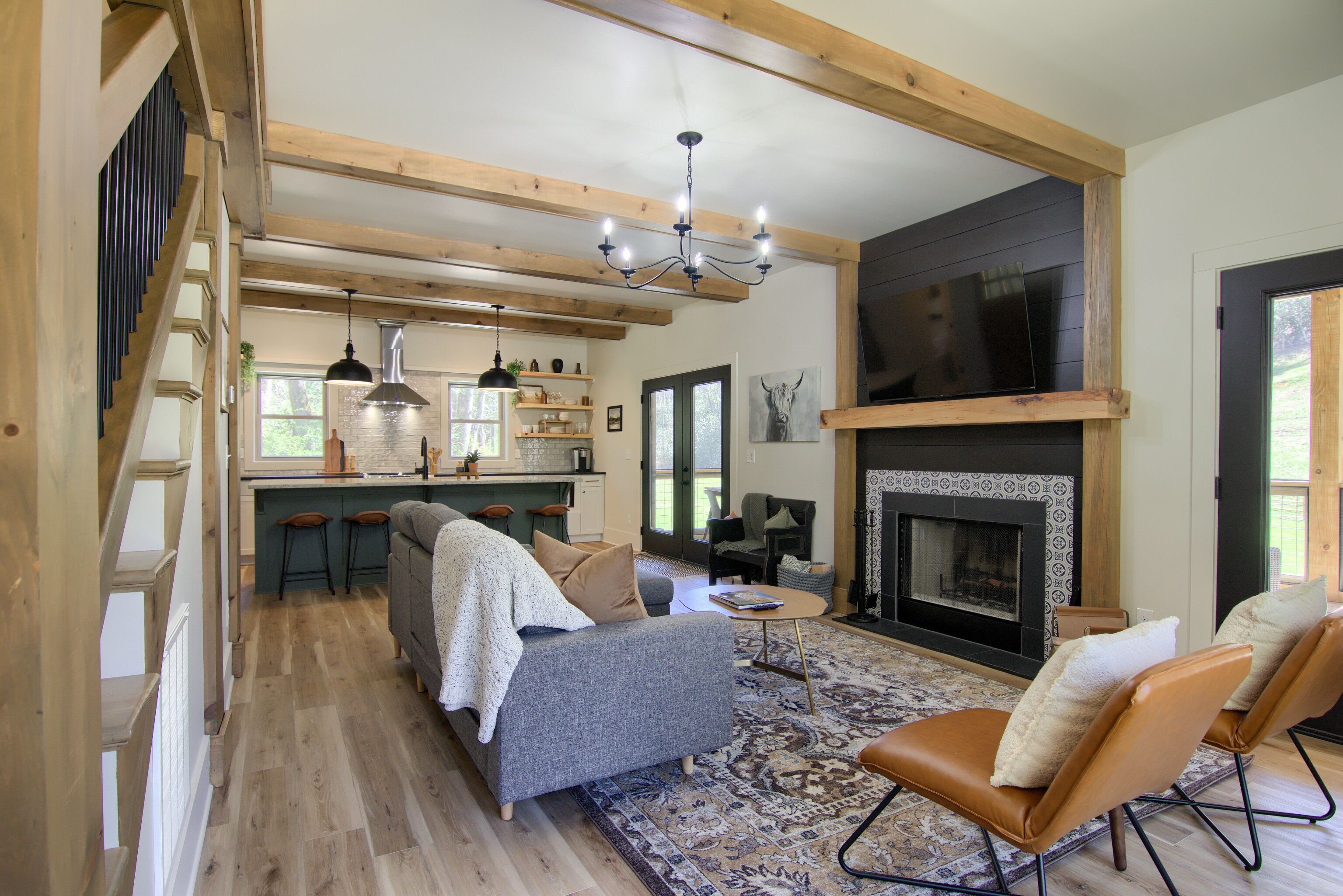 Brand new modern farmhouse close to Pisgah and Dupont Forest. 