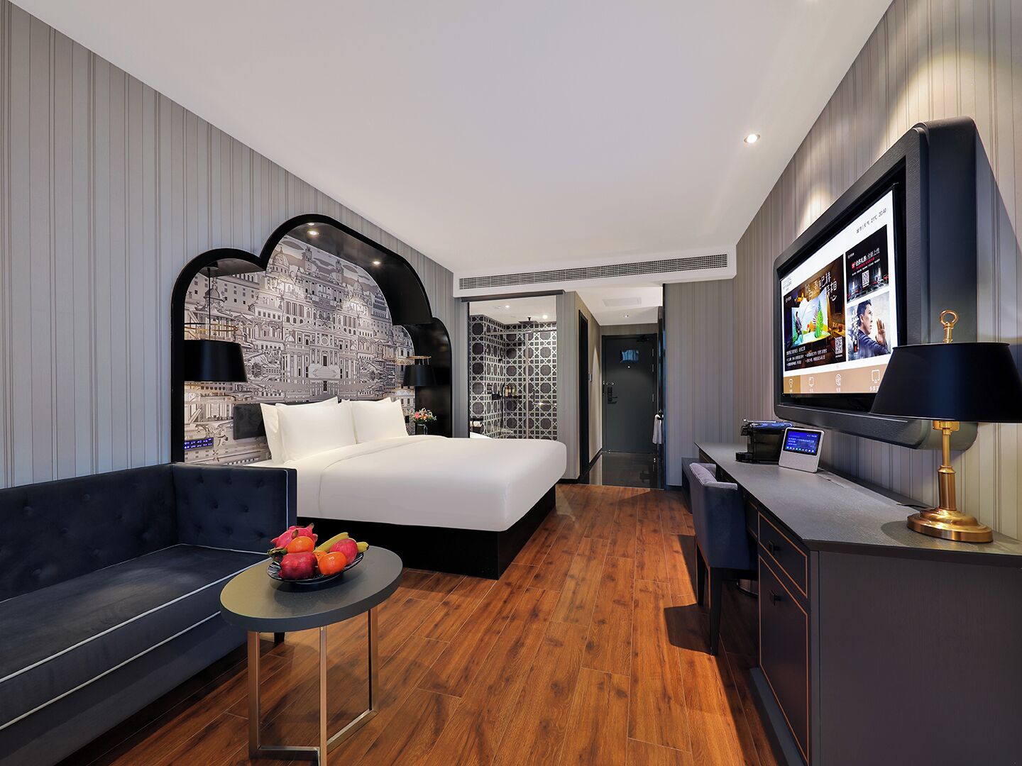 Quarto casal superluxo | Frigobar (abastecido com itens grátis), Wi-Fi de cortesia, roupa de cama
