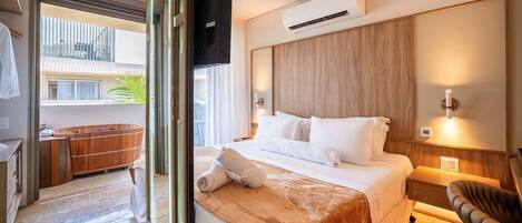 Premium bedding, pillowtop beds, free minibar items, in-room safe