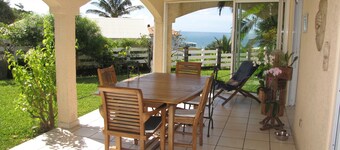 Large contemporary house with sea and mountain views