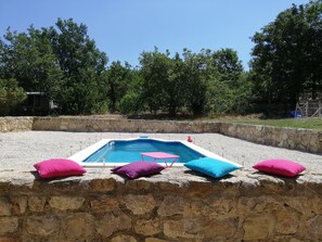 Outdoor pool - Chalet "La Savana" piscine privée et mini ferme (Mons)