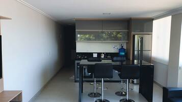 Fridge, oven, stovetop, toaster