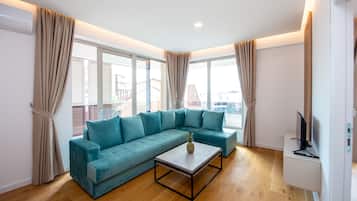 Leilighet – superior | Eget kjøkken | Kjøleskap, kokeplater, vannkoker og høy barnestol