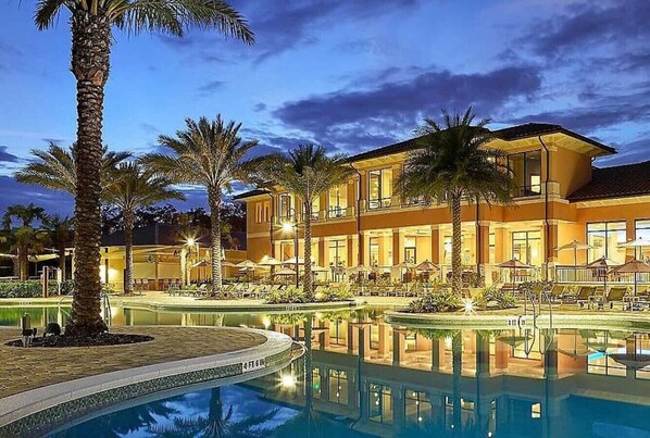 Outdoor pool, a heated pool