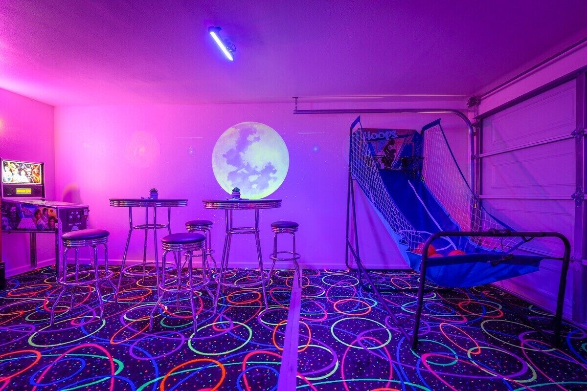 Step into a new universe with Retro Arcade, Hot Tub and Pet-Friendly Airbnb.