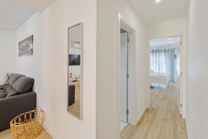 1 bedroom, desk, iron/ironing board, travel cot