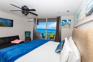 In-room safe, iron/ironing board, free WiFi, bed sheets - New Ocean View Modern Studio Hip Strip (Montego Bay)