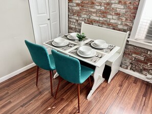 Dining table with seating for 4