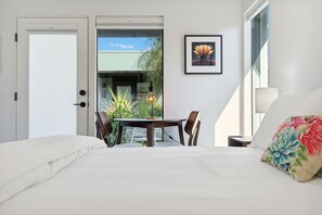 Blackout curtains, iron/ironing board, free WiFi, bed sheets