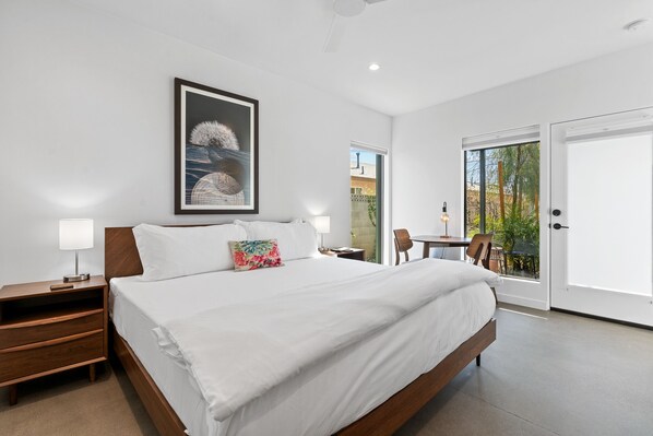 Blackout curtains, iron/ironing board, free WiFi, bed sheets