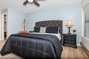2 bedrooms, iron/ironing board, WiFi, bed sheets