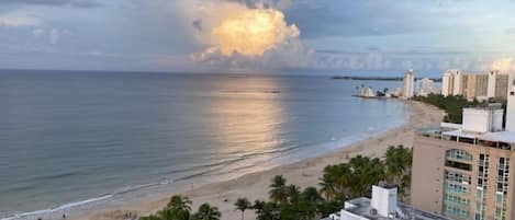 On the beach, beach towels