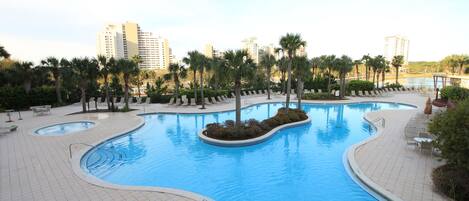 A heated pool