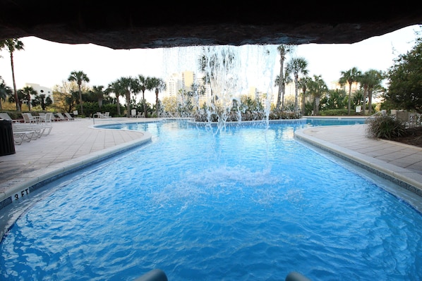 A heated pool