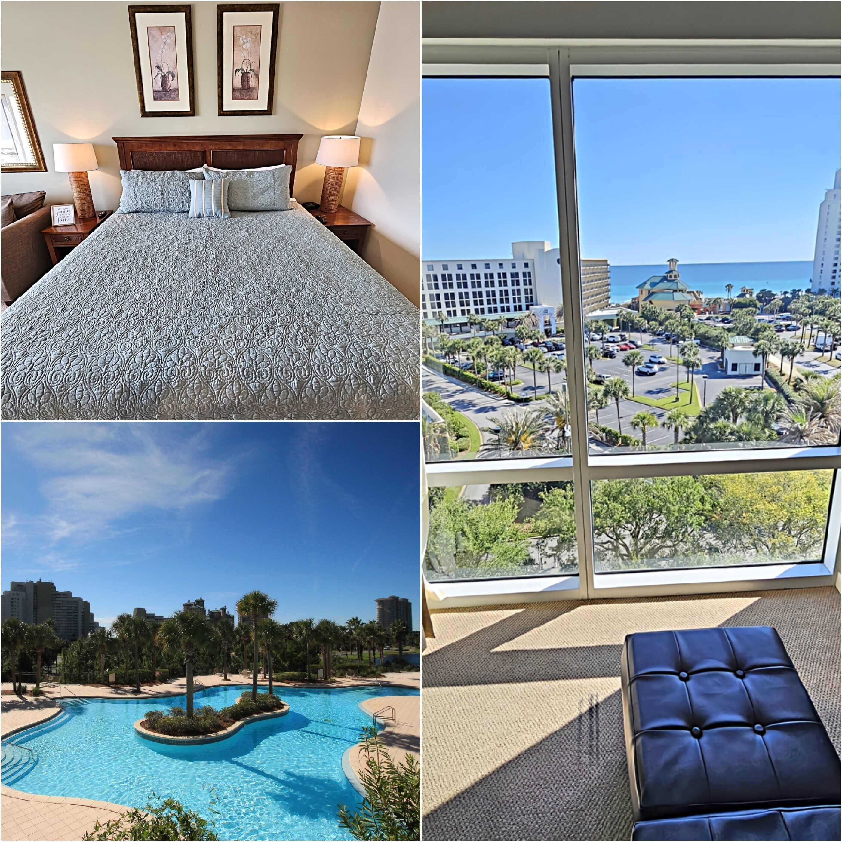 Luau 6533 South Facing Gulf Views! |Wifi | Tram Included Large pool and hot tub