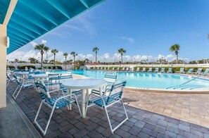 A heated pool