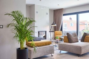 Fernseher, Kamin