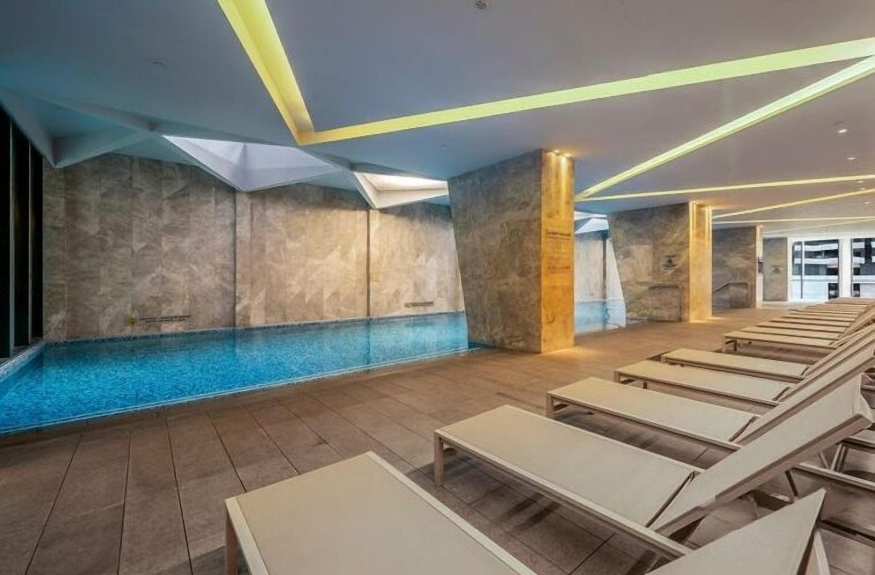 Indoor pool, a heated pool