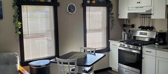 Contemporary king w/futon