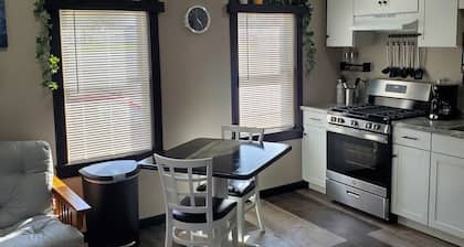 Contemporary king w/futon