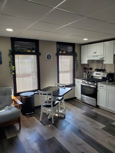 Contemporary king w/futon